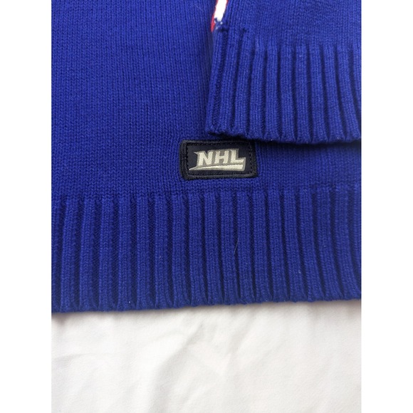 Montreal Canadiens Hoodie Official NHL Blue Size Large W/Large Logo Knit Sweater - Picture 4 of 11